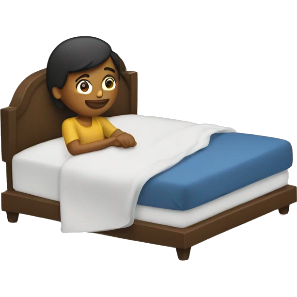 person making the bed emoji