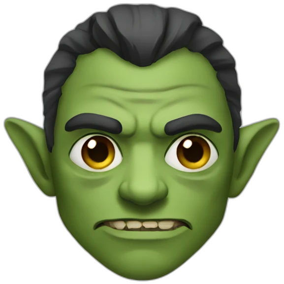 Half orc with an eye patch emoji