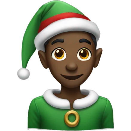 black christmas elf emoji