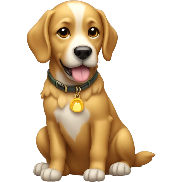 Dog golden river emoji