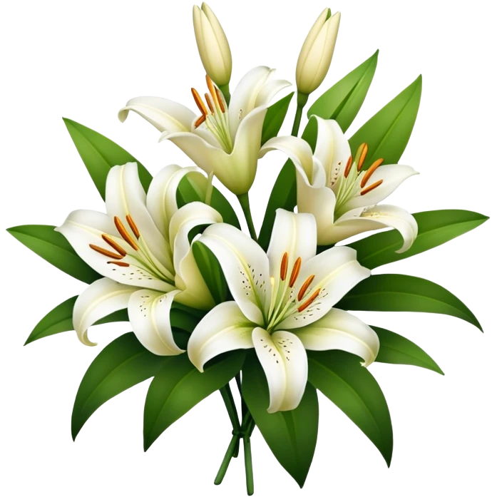 Bouquet Lilys flower emoji