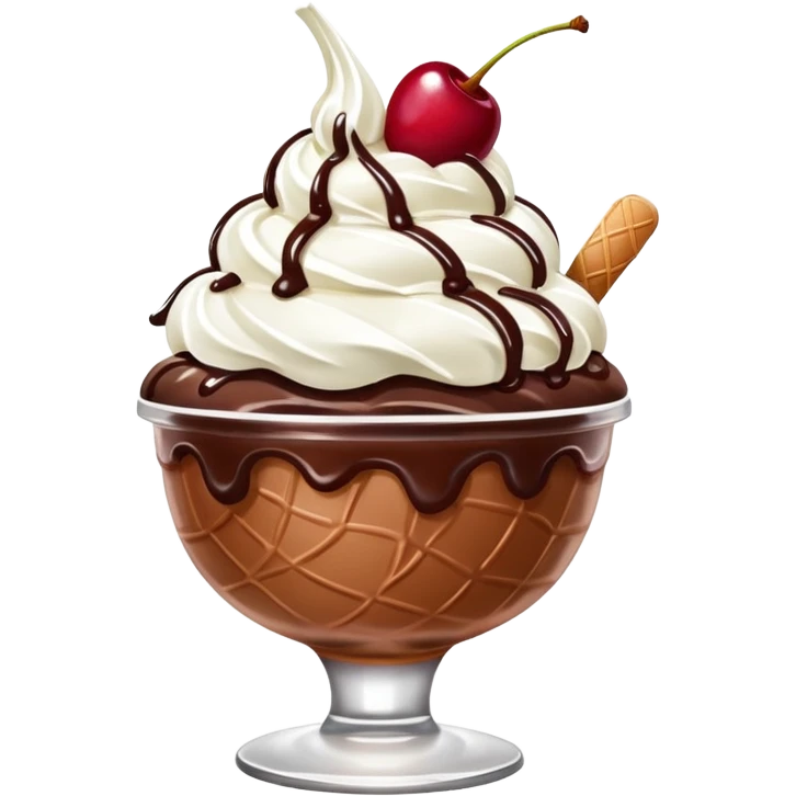Ice Cream Chocolate Sundae with Cherry


 emoji