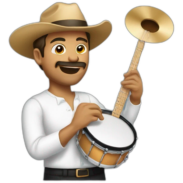 Hombre tocando batería emoji