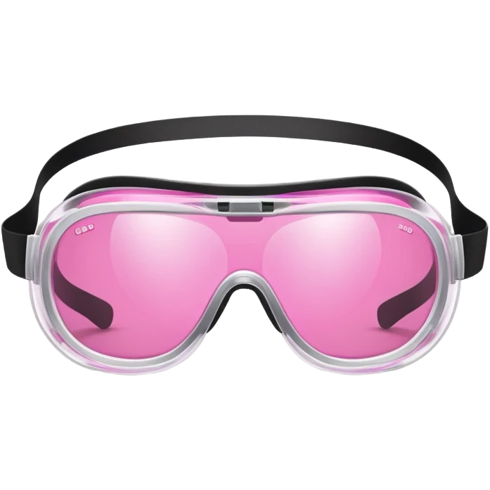 protective goggles with pink polarized lenses, adjustable headband emoji