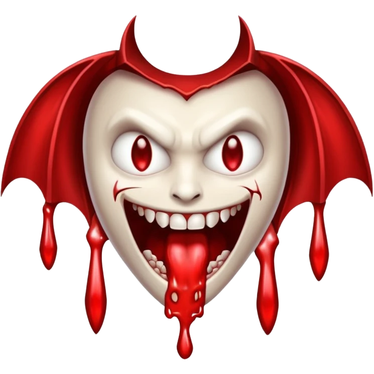Vampire fangs dripping blood just the teeth  emoji