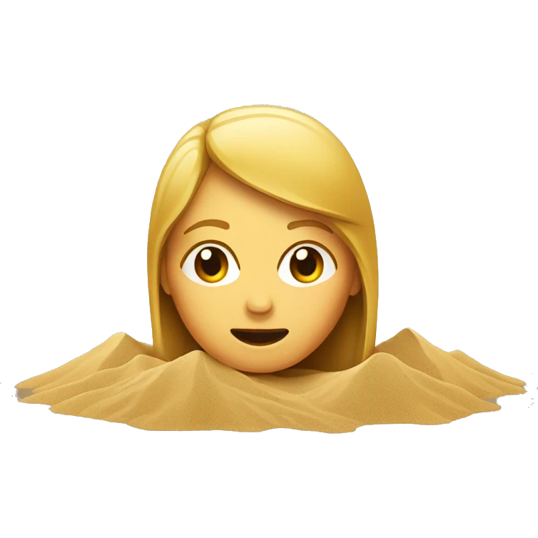 female head in the sand emoji