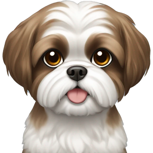 shihtzu with short brown hair emoji