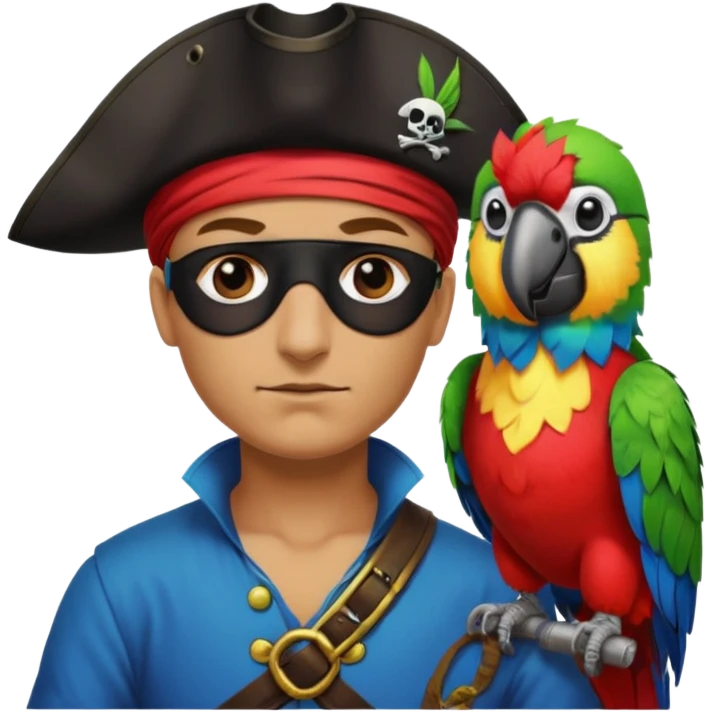 pirate and parrot emoji