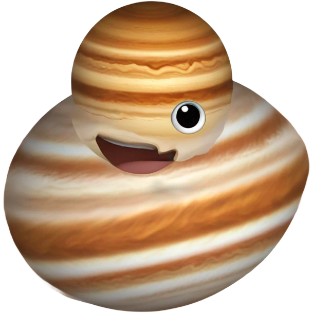 Jupiter with a face emoji