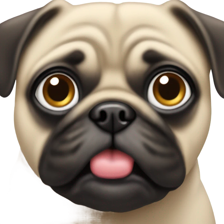Derpy pug emoji