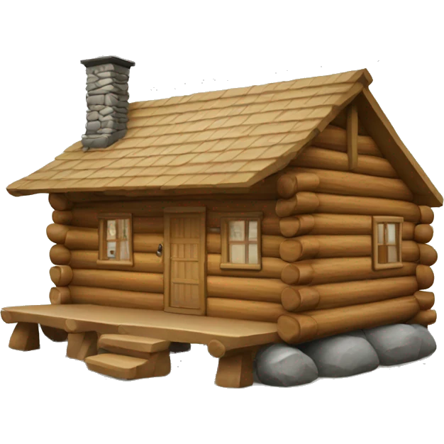 Log cabin emoji