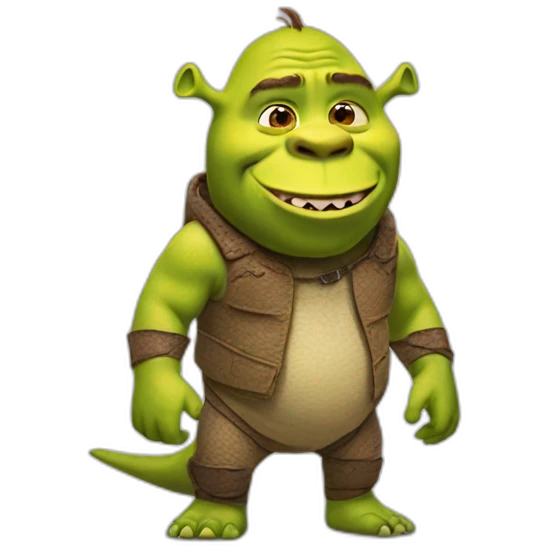 shrek in a dino suit emoji