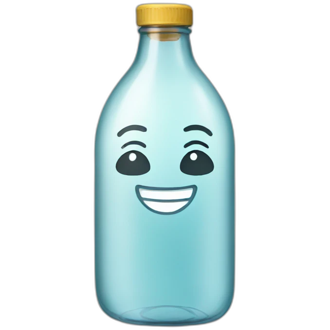 Smiling bottle emoji