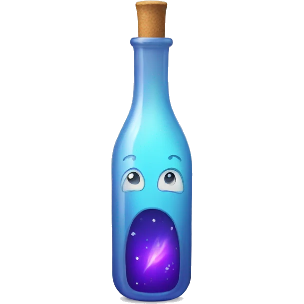 bottle with magic emoji