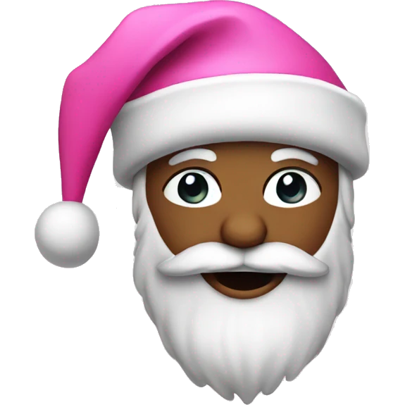 Santa with a pink hat  emoji