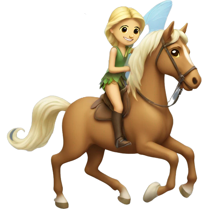 Fairy riding a horse emoji