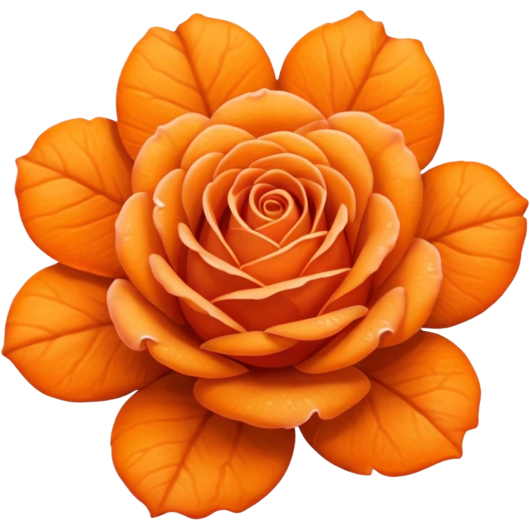 Orange winter rose  emoji