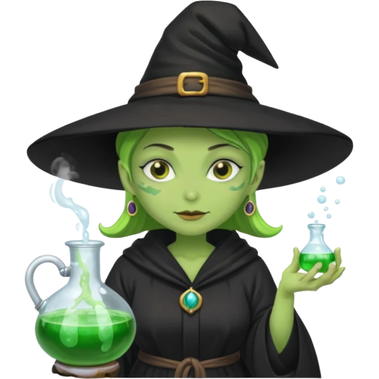 green witch cooking potion emoji