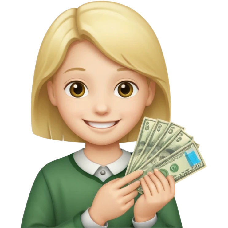child with money emoji