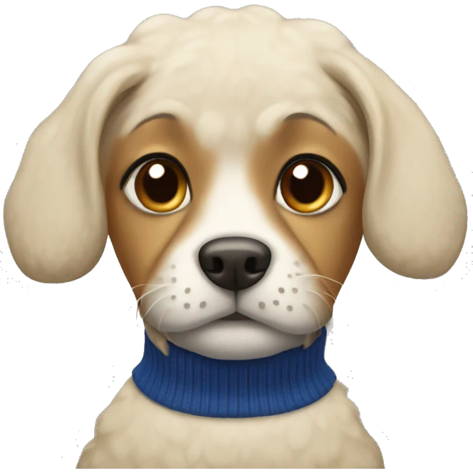 Dog turtleneck emoji