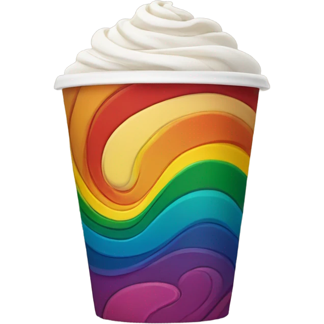 Rainbow Starbucks cup emoji