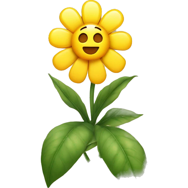 smiling nonchalant emoji with a flower on the head emoji