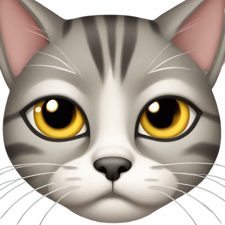 cat with frown expression  emoji