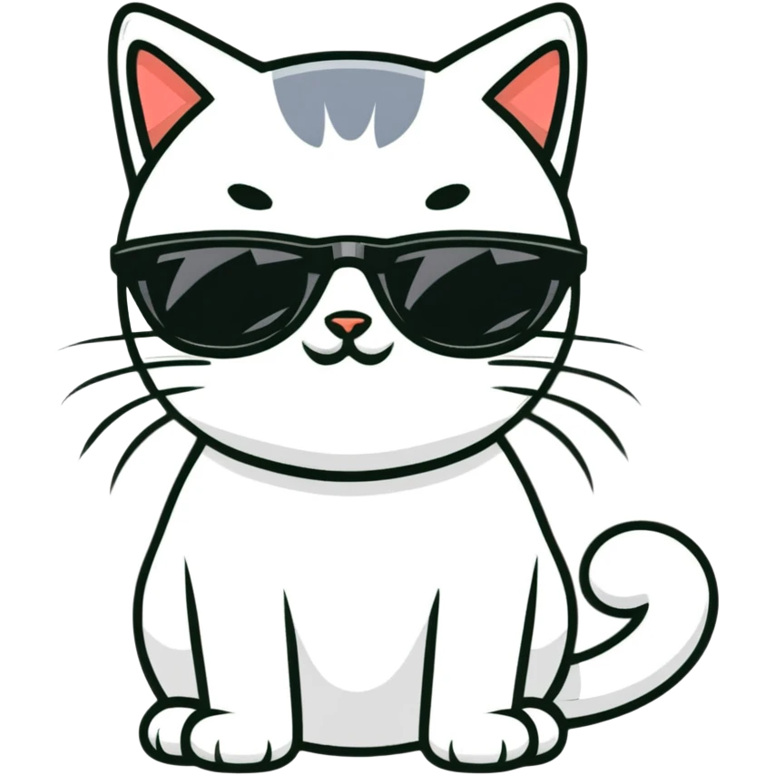 Cat with sunglasses emoji