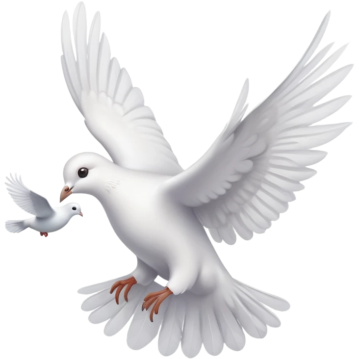 A postcard with a dove emoji
