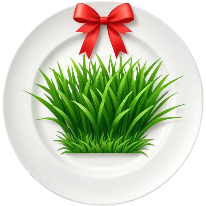 Samani is a symbol of nowruz. It is grass on plate with red ribbon. emoji