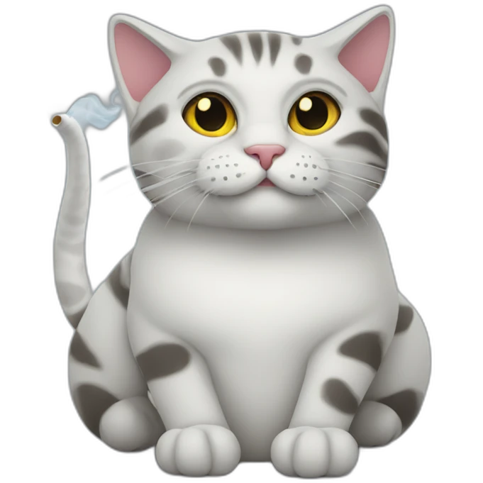 Cat smoke a hookah emoji