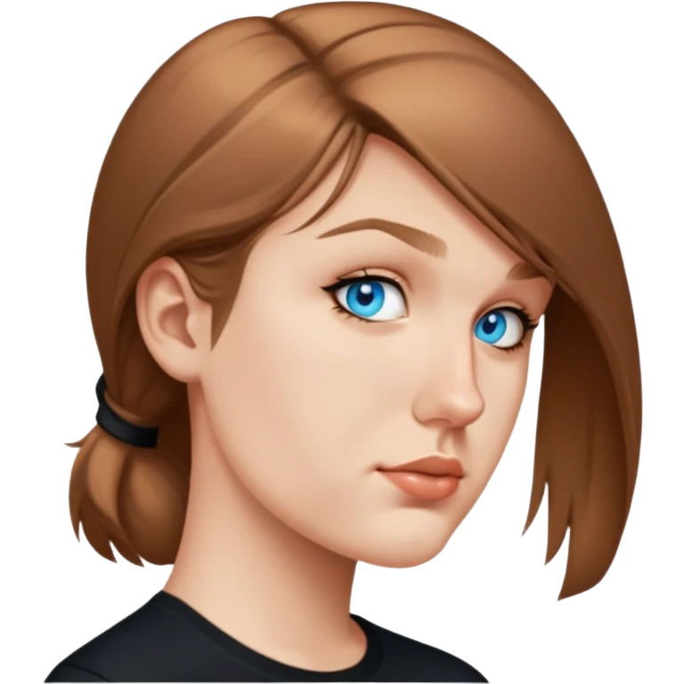 female, wearing black tshirt emoji