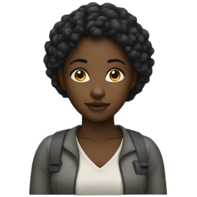 Black girl in computing emoji
