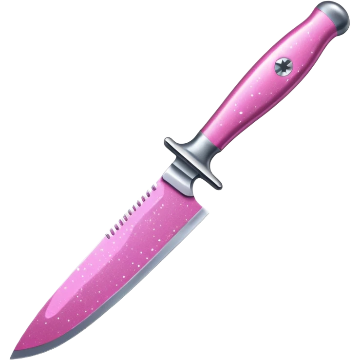 Pink glitter knife emoji