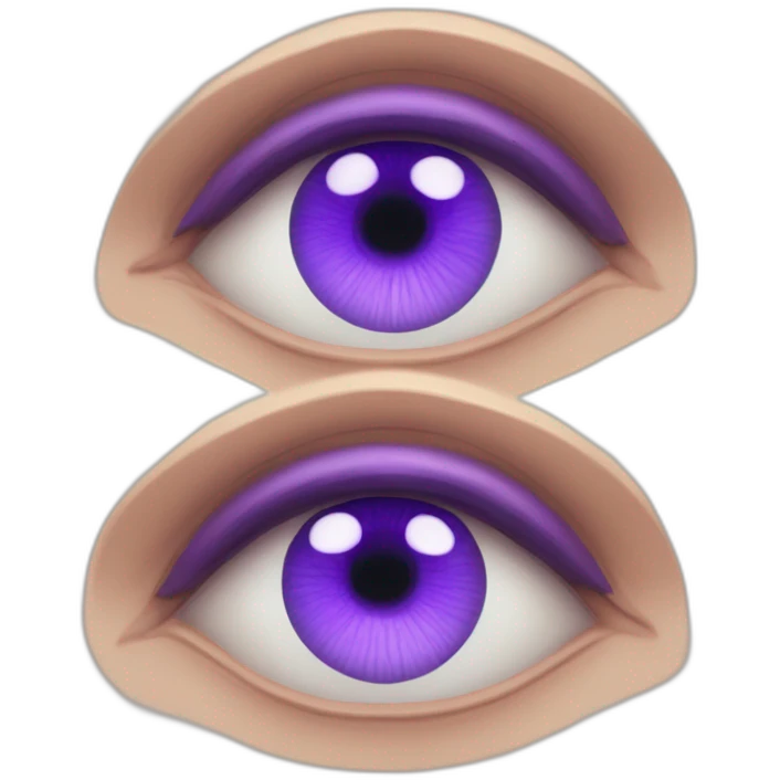majestic godly violet iris eyeball serious intense symmetrical knowledgable emoji