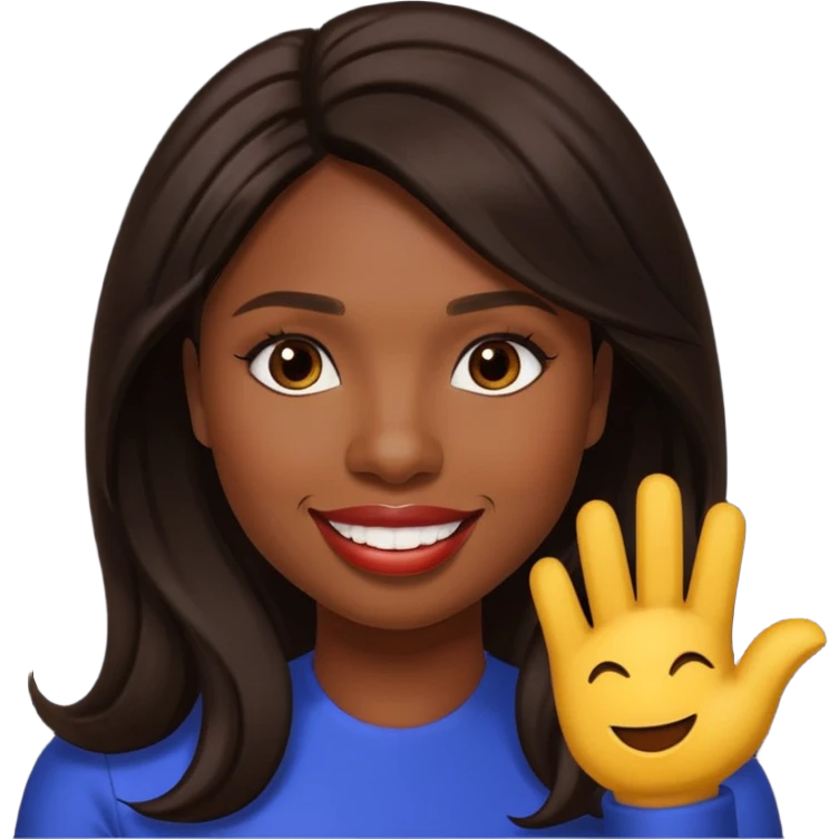 Jennifer Hudson with long dark brown hair emoji