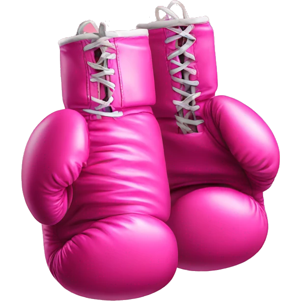 Pink boxing gloves emoji