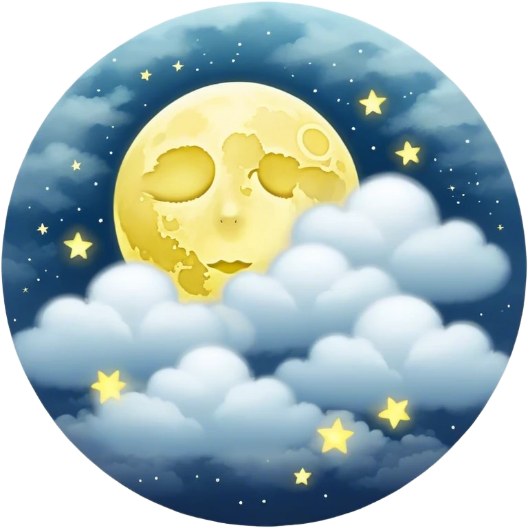 Yellow Moonlight and clouds with beautiful finish  emoji
