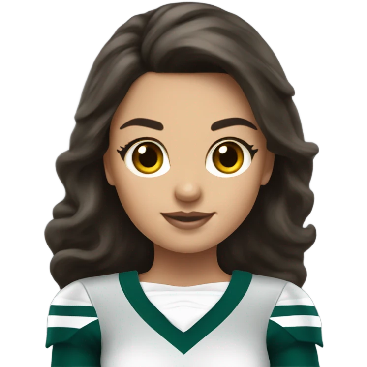 Philadelphia Eagles cheerleader brunette cheer emoji