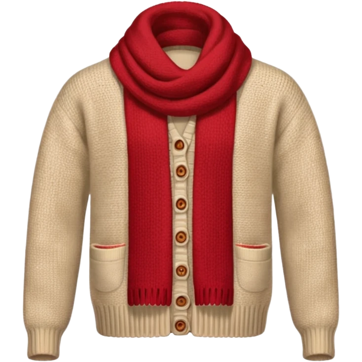 cardigan and scarf emoji