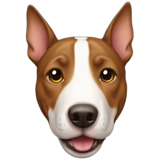 Brown bull terrier emoji