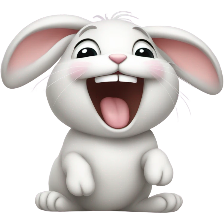 cute bunny laughing emoji