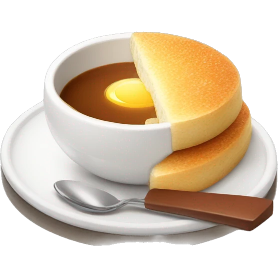 Breakfast krok madame with filter coffee  emoji