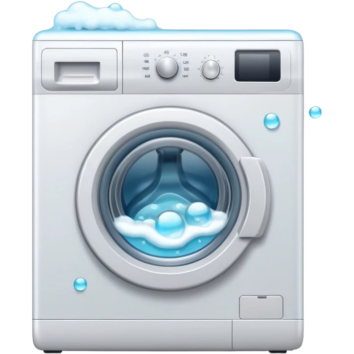 washing machine with bubbles emoji