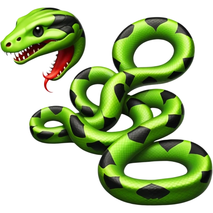 Viper toxic snake with poison emoji