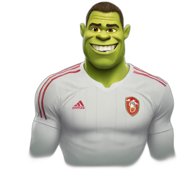 Shrek as Cristiano Ronaldo emoji