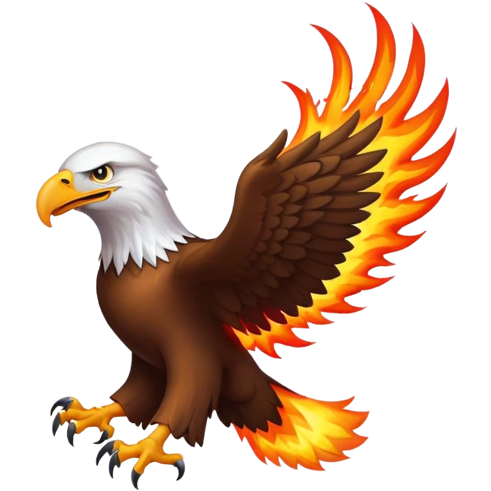 Burning eagle emoji