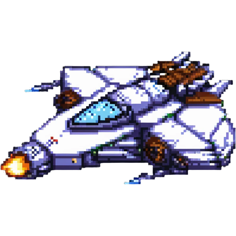 space cruiser with glowing thrusters emoji