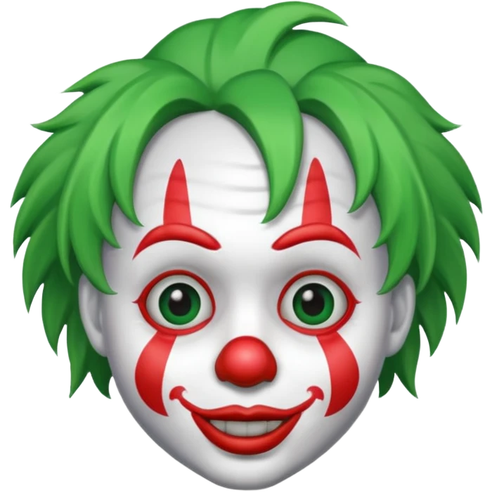 green hair clown emoji