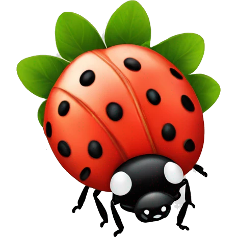 Strawberry ladybug emoji